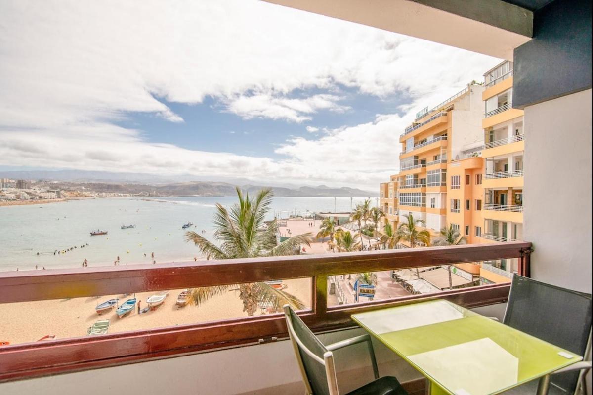 En Primera Linea De La Playa De Las Canteras Vista Al Mar Las Palmas de Gran Canaria Eksteriør billede