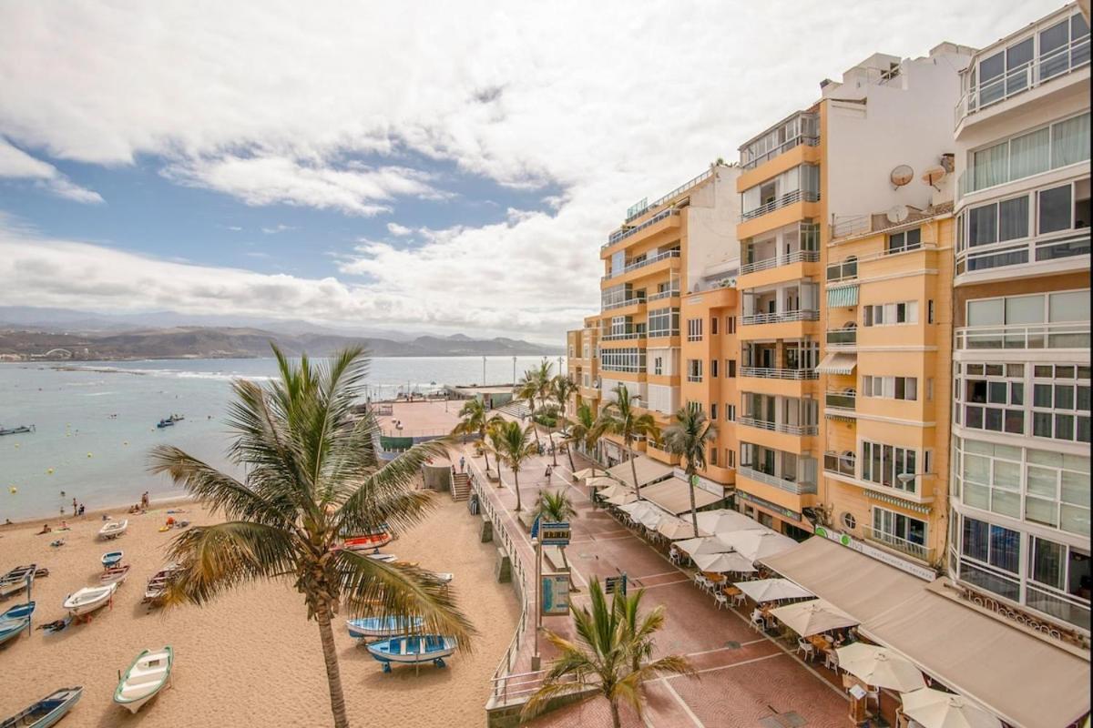 En Primera Linea De La Playa De Las Canteras Vista Al Mar Las Palmas de Gran Canaria Eksteriør billede