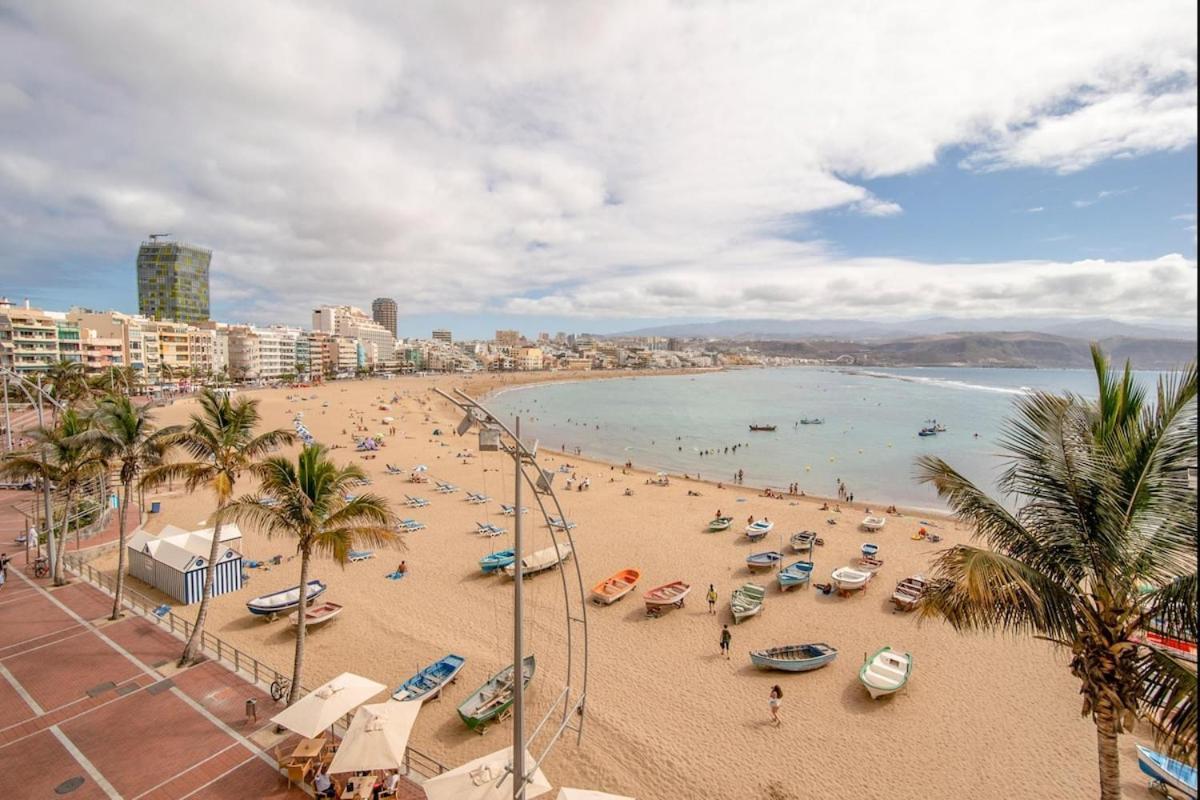 En Primera Linea De La Playa De Las Canteras Vista Al Mar Las Palmas de Gran Canaria Eksteriør billede